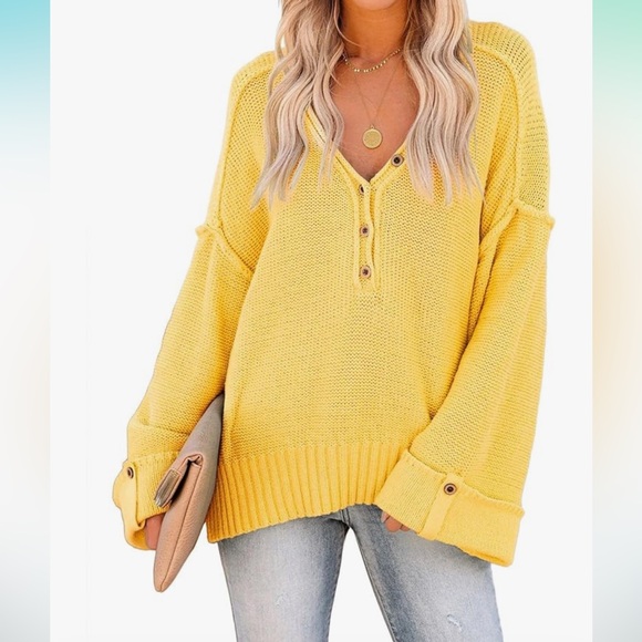 Sweaters - NWOT yellow bell sleeve sweater